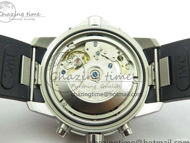 MIROTIME 0111 Aquatimer Chrono IW376803 V6F 1:1 Best Edition Blue Dial on Ruber Strap A Neat 7083